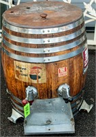 Vintage Wood Barrel Lyon's Rootbeer Dispenser