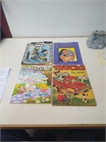 LOT OF 4 VINTAGE COLORING BOOKS USED