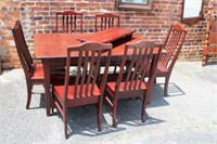 7pc Table & Chairs 1 leaf by Amish Craftsman