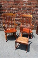 3pc Rocking Chairs (2) Arrowback