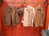 WWII Army Air Corps uniform items including