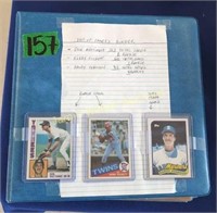 Blue Binder Hall Of Famers Baseball Cards. Don