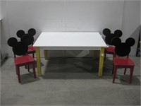 Mickey Mouse Toddler Table W/Chairs See Info