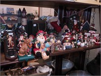 Large group of Christmas items: ornaments,
