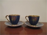 Carlton ware teacups and saucers