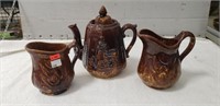 (3) Assorted Stoneware Pieces