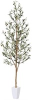 7FT Artificial Olive Tree Fake Tall Silk Plant