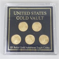 2007 1/10 Ounce Fine Gold American Eagle Coins.