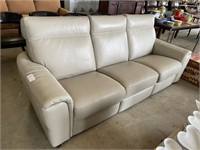 Natuzzi Leather Couch w/ 2 Electric Recliners