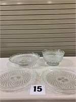 Wexford Glass Bowl, Centerpiece, & Serving Plate