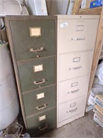 2 Metal File Cabinets - 1 Legal & 1 Letter  Size