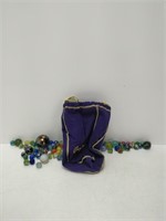 crown royal bag of vintage marbles