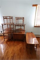 7 PC. LANE COFFEE & END TABLE SET WITH CORNER