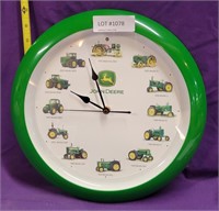 BATTERY OPERATED JOHN DEERE WALL CLOCK