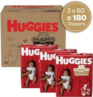Baby Diapers Size 2, 180 Ct