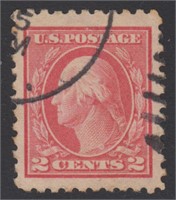 US Stamps #425 Used with Crowe Certificate stating