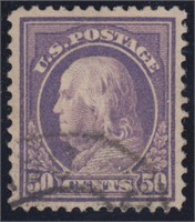 US Stamps #422 Used with Crowe Certificate stating