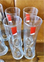 LOT OF STIEGL CURVED BEER GLASS