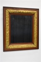 WOOD AND GILDED FRAMED MIRROR - 25" X 28"