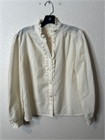 Vintage 70s Femme Ruffled Button Up Shirt