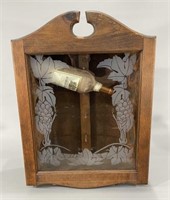 Wine Bottle Display Box -Wall Mount -Holds 3