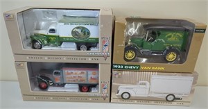 4x- JD & MH Truck Banks NIB 1/25