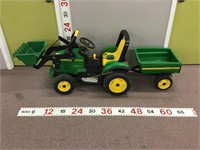 Battery powered  John Deere tractor & wagon