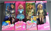 4 Vintage Barbie Dolls in Original Boxes