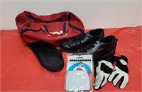 Curling Gear - Men's shoe Size 12, gloves and