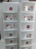 Lot Of 12 Homz Stackable Poly Drawers
