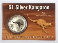 AUSTRALIA: 2004 $1 Frosted Kangaroo Uncirculated