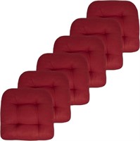 6 Pack, 19" x 19" Red Patio Cushions