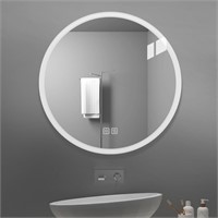 28 Round LED Bathroom Mirror  Front/Backlit
