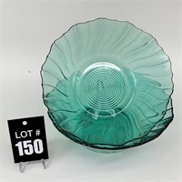 Jeanette Glass Ultramarine Aqua Teal Bowl