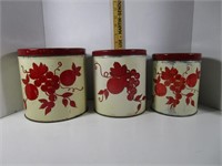 OLD TIN CANISTER SET