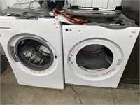 Damaged stack washer and dryer