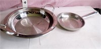 2 Wolfgang Puck Bistro Stainless Steel Pans
