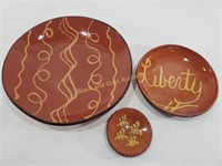 Cazan Casin Redware Pottery Plates