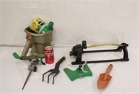 Used Garden Tool Lot w/ Sprinklers & Feeder