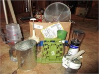 Box lot-choppers, strainers, measuring