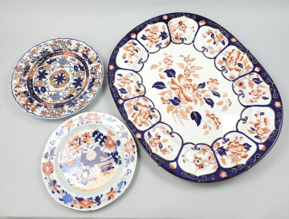 Masons Ironstone Chinese Platter & 2 Plates.