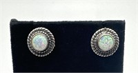 Sterling silver/opal earrings