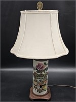 Ceramic Asian Table Lamp w/ Shade