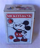 1978 Walt Disney Mickey's coin bank, metal