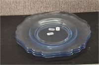 3 Fostoria Fairfax Pale Blue Plates