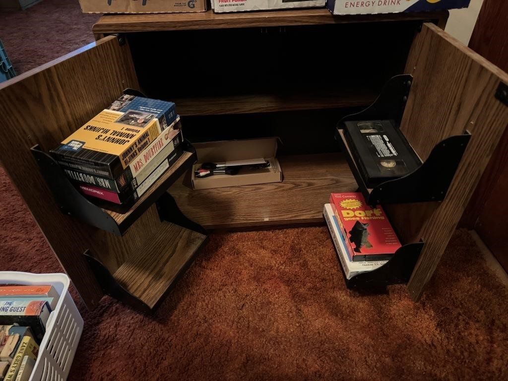 VHS Cabinet w/Movies
