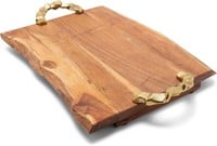 Woodgrain Brown 17 x 9 Wood Serving Tray Platter
