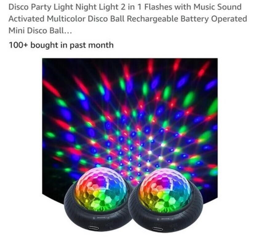 MSRP $18 Set 2 Disco Party Ball Lights