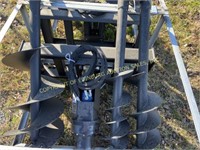 E. NEW SKID STEER AUGER WITH TREE BITS