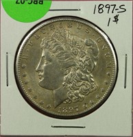 1897-S Morgan Dollar AU Cleaned
